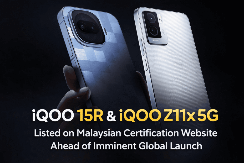iQOO 15R, iQOO Z11x 5G Listed on Malaysian Certification Website Ahead of Imminent Global Launch