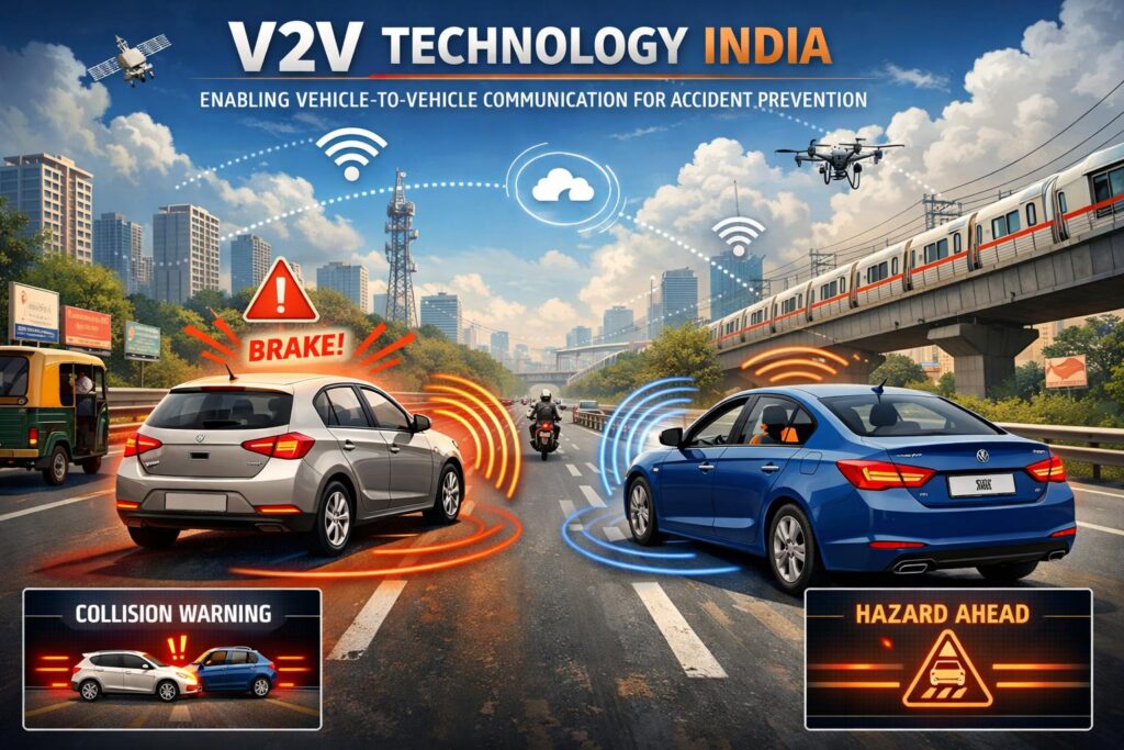 V2V Technology India: Cars Will Talk to Each Other to Prevent Accidents by 2026