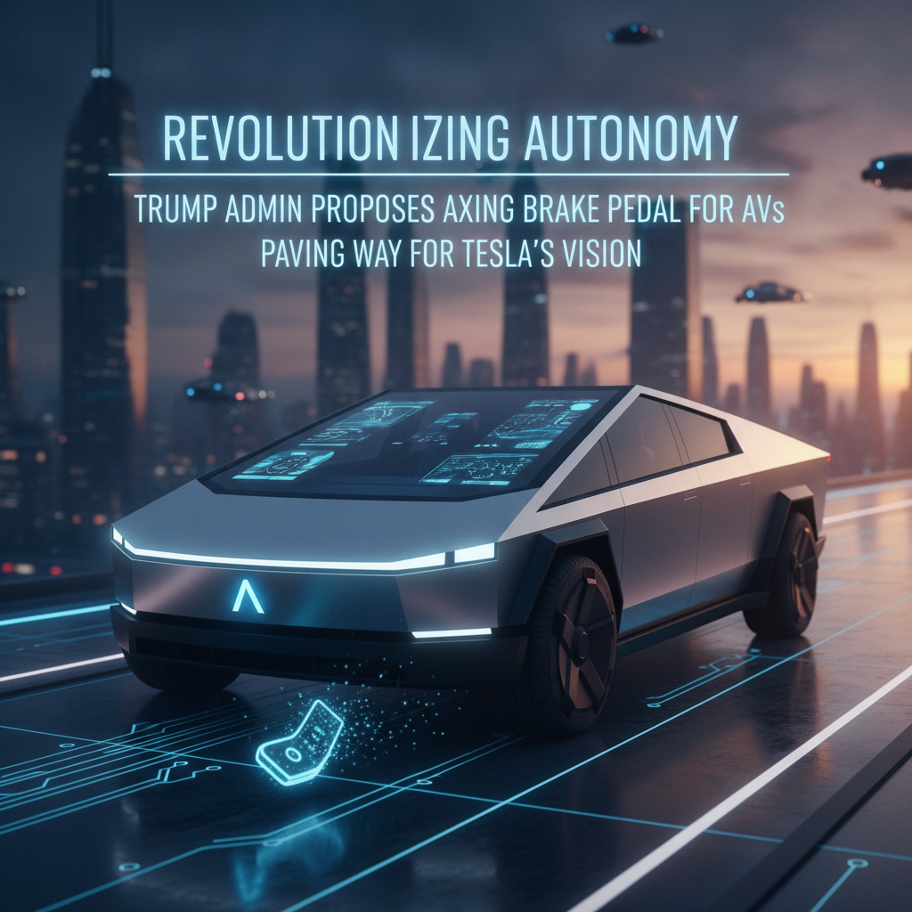 Revolutionizing Autonomy: Trump Admin Proposes Axing Brake Pedal for AVs, Paving Way for Tesla's Vision