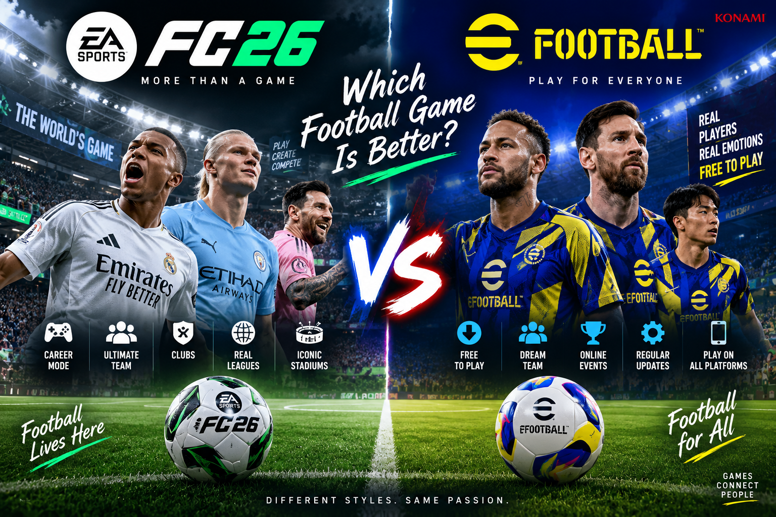 EA Sports FC vs eFootball: Which Football Game Is Better?